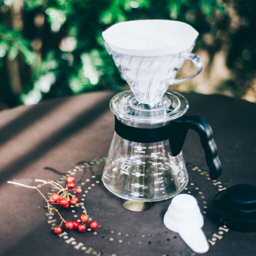 Dripper en plastique V60 avec serveur en verre