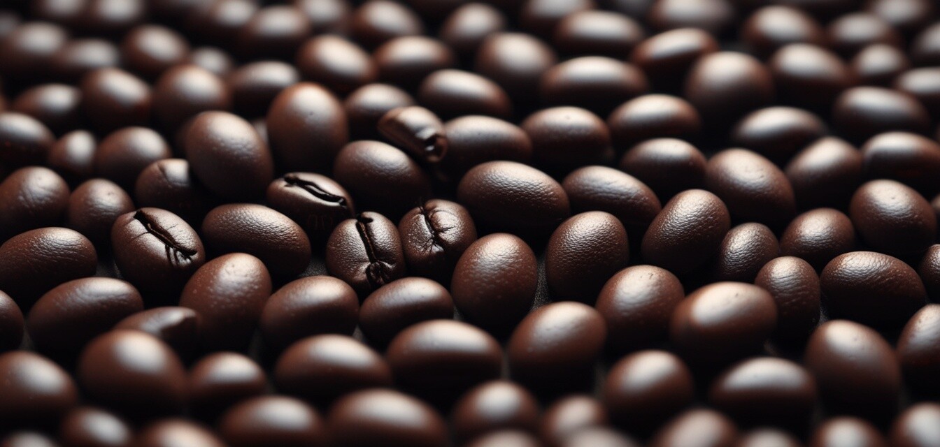 Coffee beans showing antioxidants
