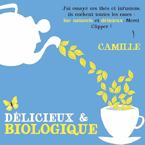 Publicité pour du thé biologique Clipper