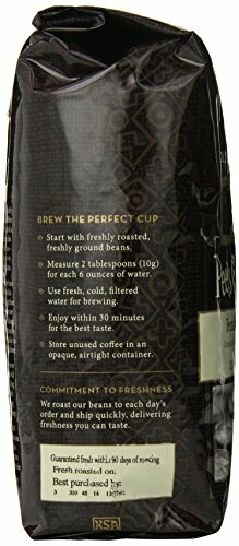Instructions sur un paquet de café pour préparer une tasse parfaite.