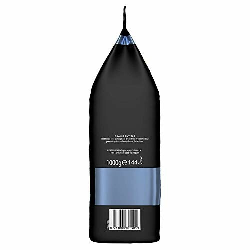 Paquet de grains de café noir de 1000g