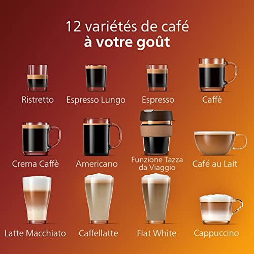 Douze types de café avec images et noms.