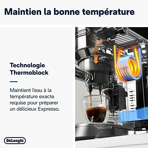 Machine à café DeLonghi avec technologie Thermoblock