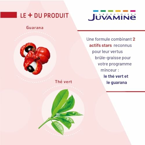 Complément alimentaire avec guarana et thé vert.