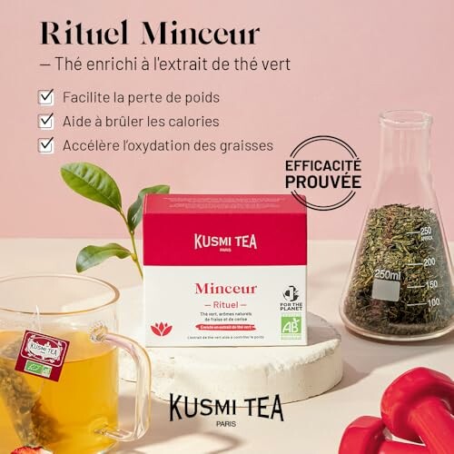 Boîte de thé Kusmi Tea Rituel Minceur avec ingrédients naturels