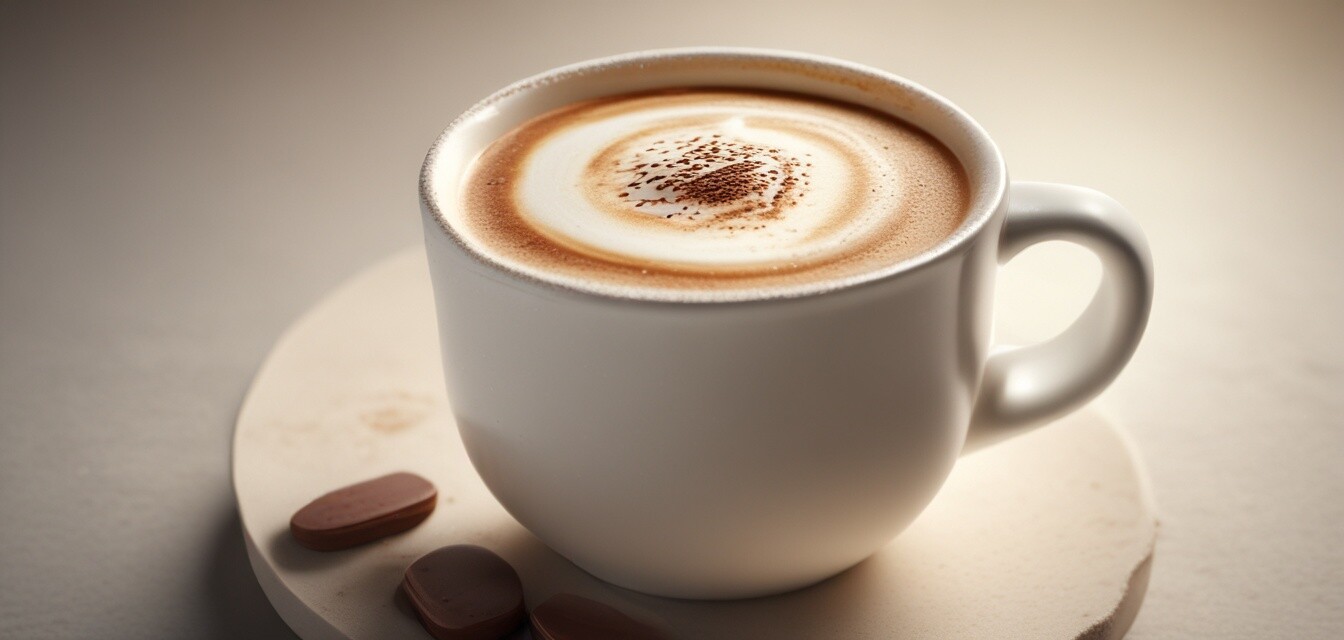 Homemade latte with frothy milk