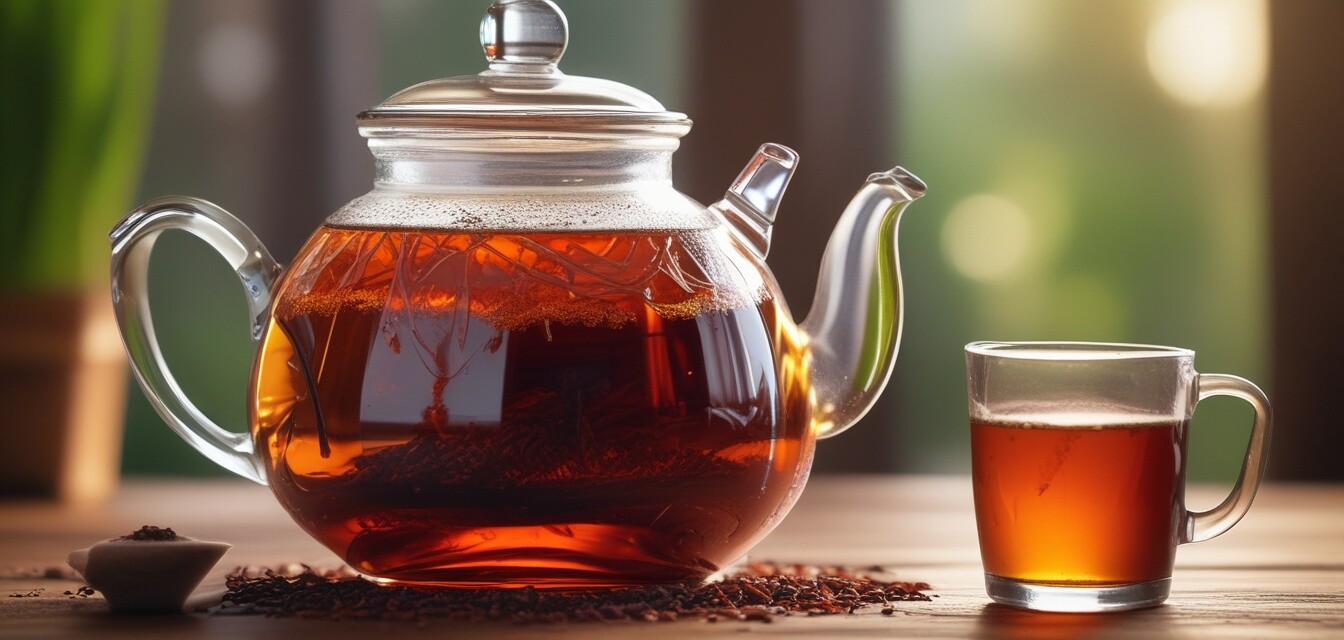 Rooibos tea in a teapot