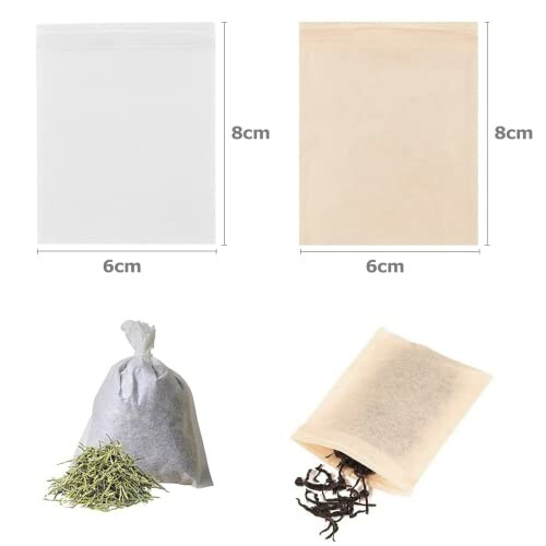 Sachets de filtre à thé vides avec dimensions